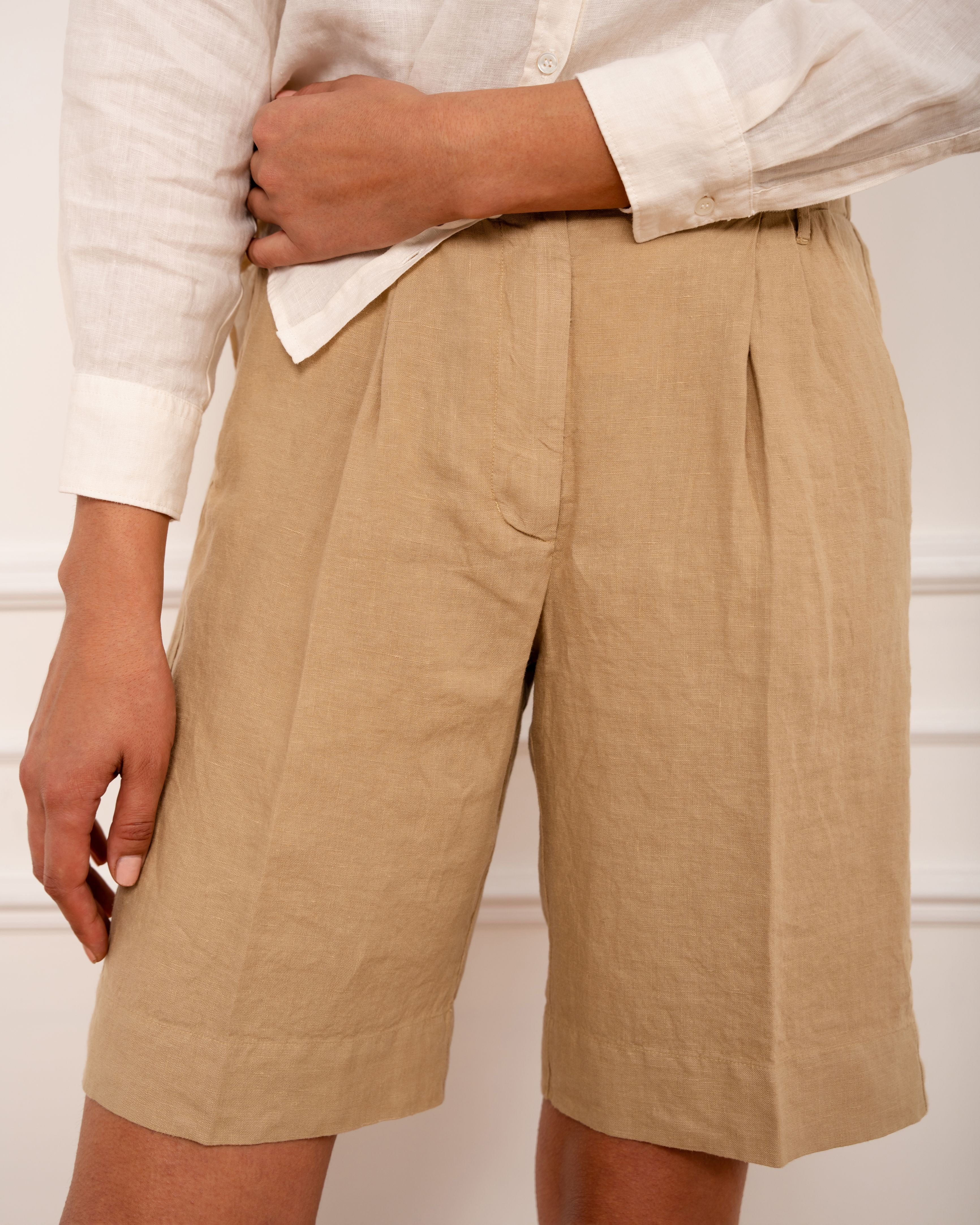 Sterling Bermuda Linen Shorts