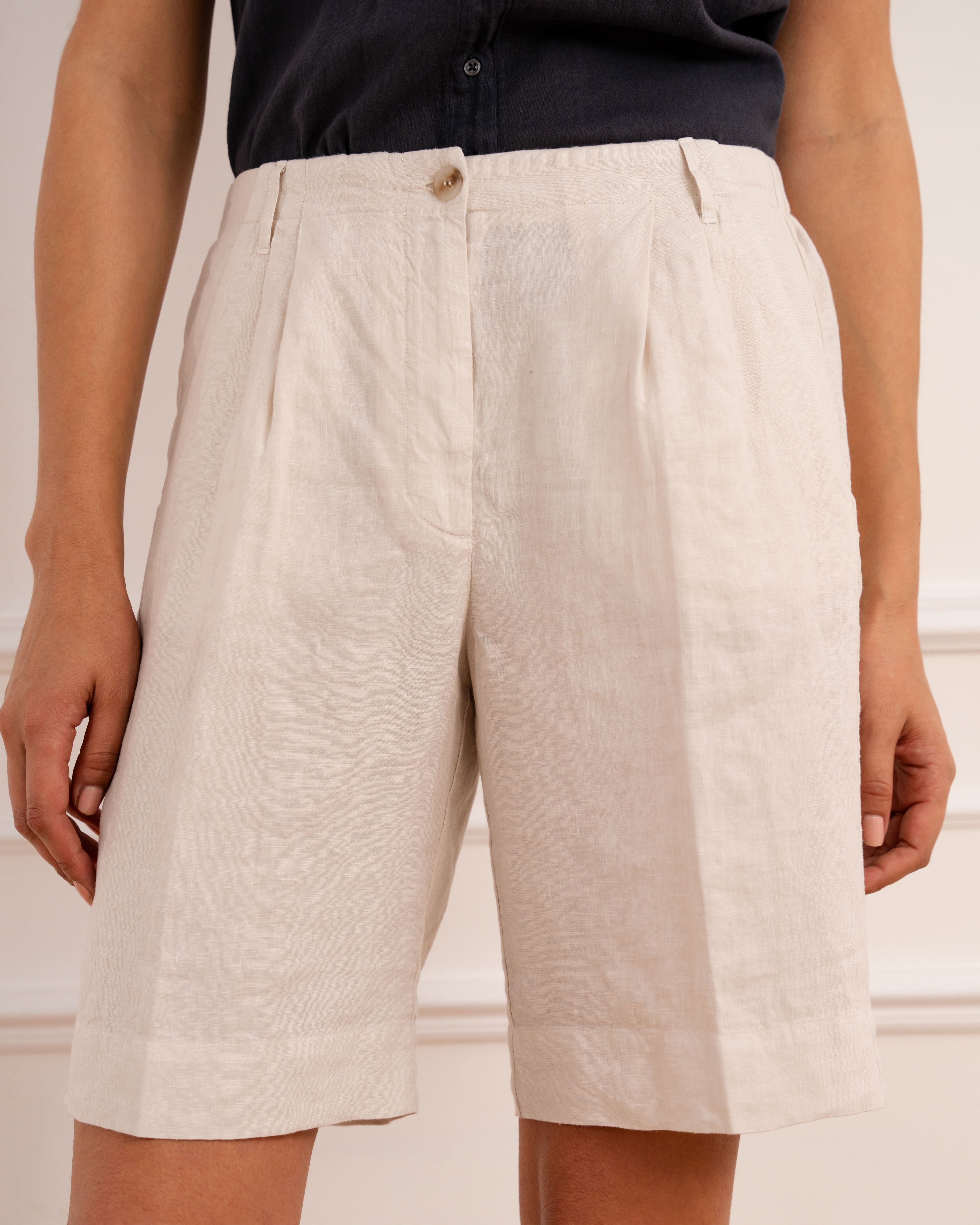 Sterling Bermuda Linen Shorts