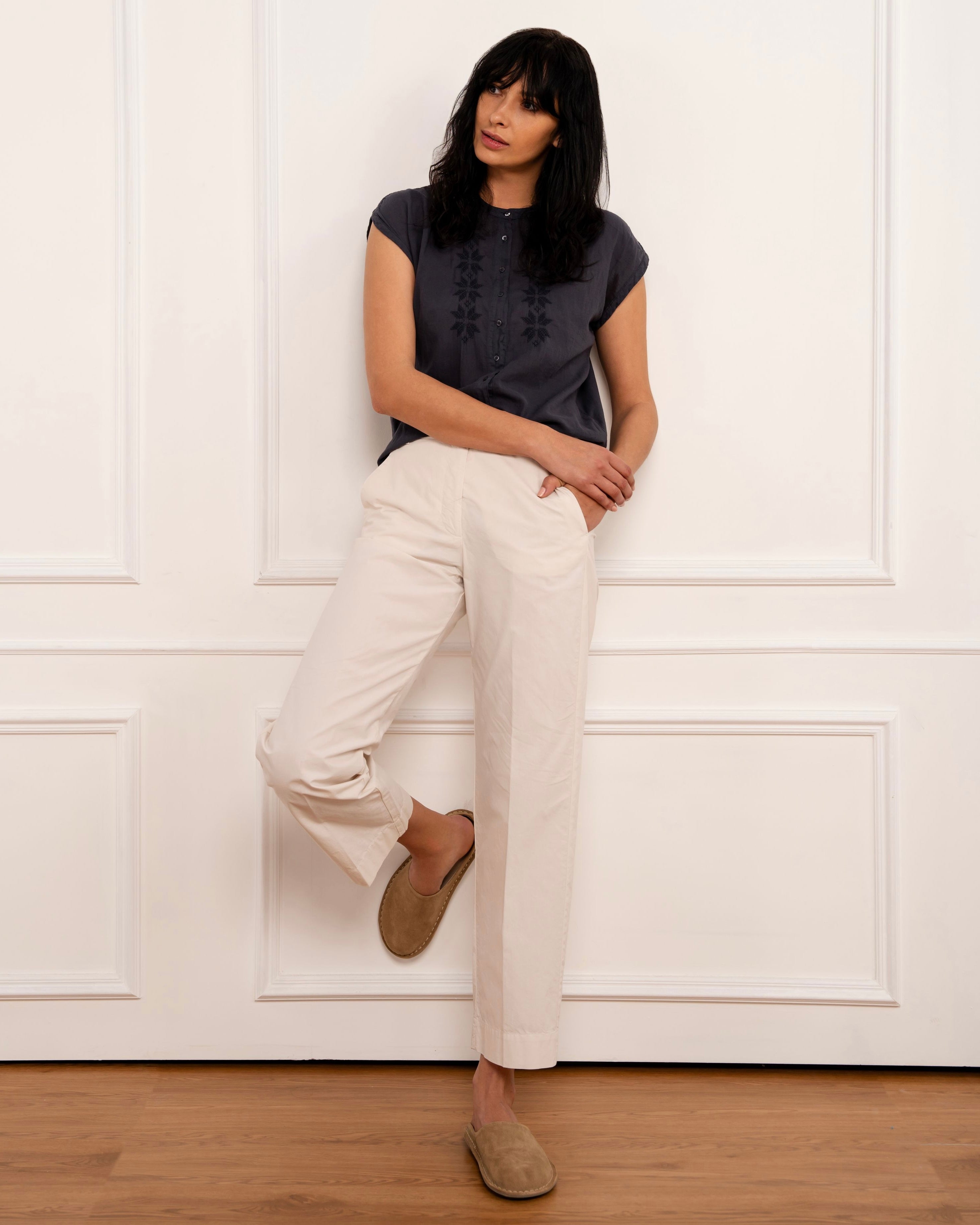 Perf Poplin Pants