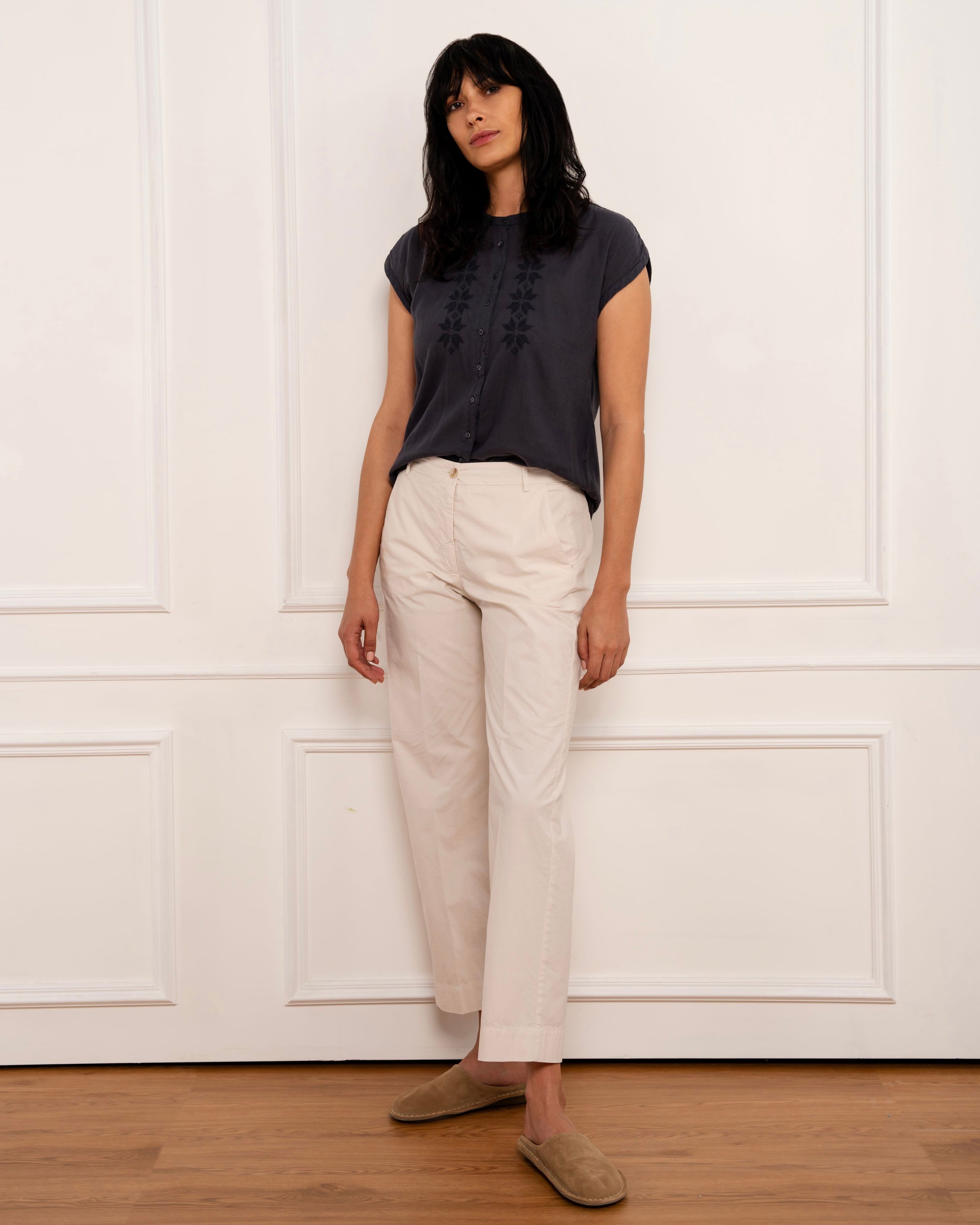 Perf Poplin Pants