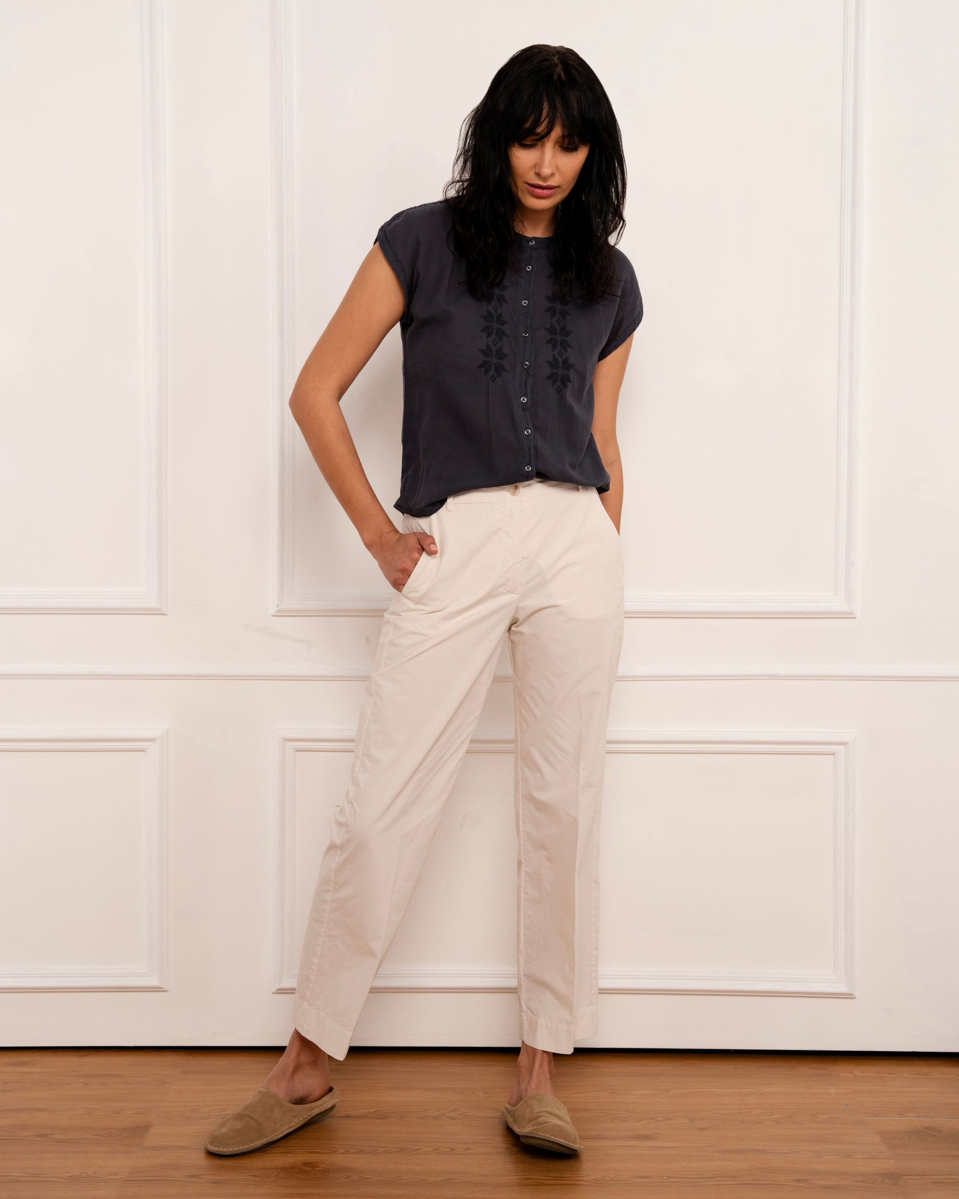 Perf Poplin Pants