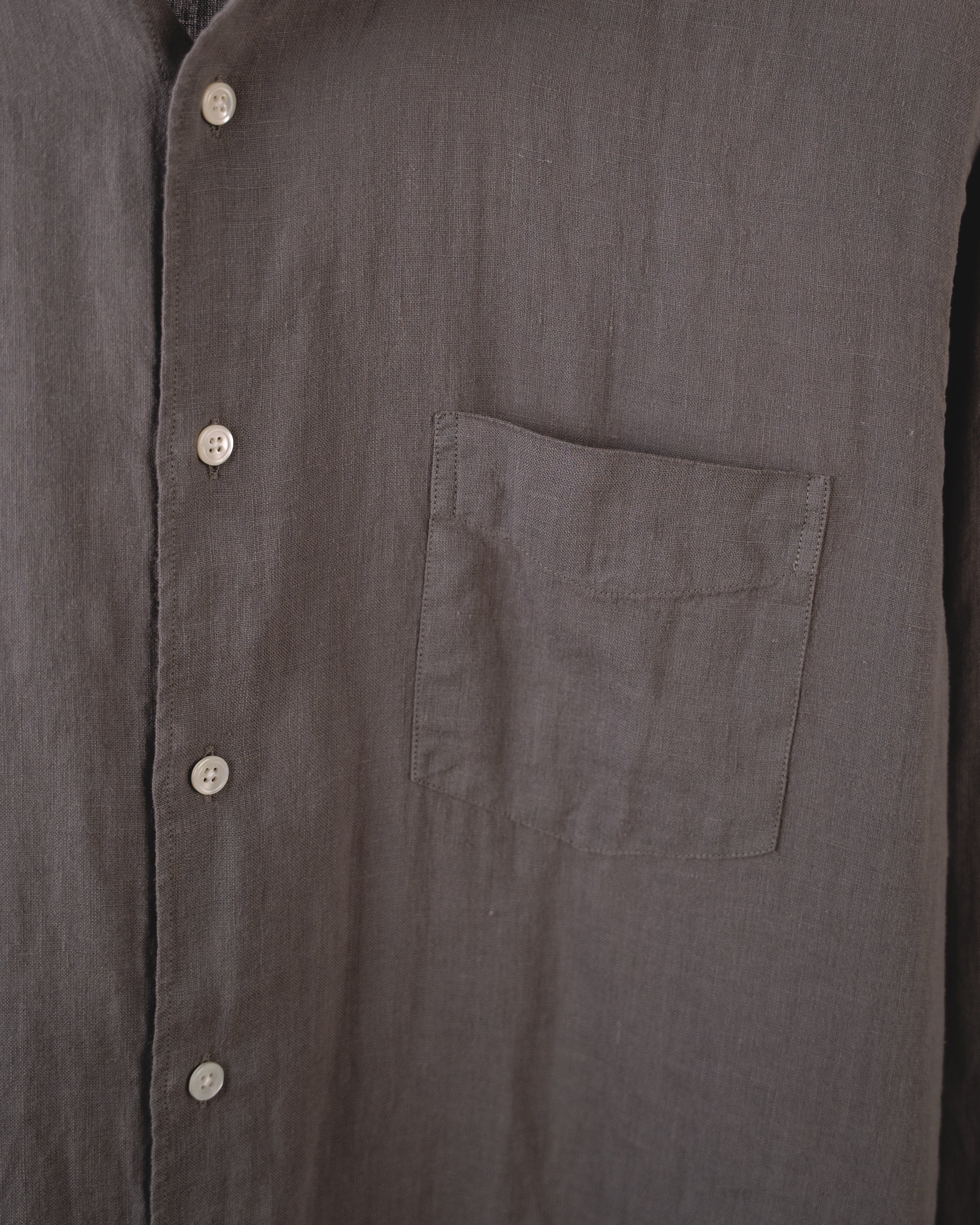 Premium Pat Grandad-Collar Linen shirt
