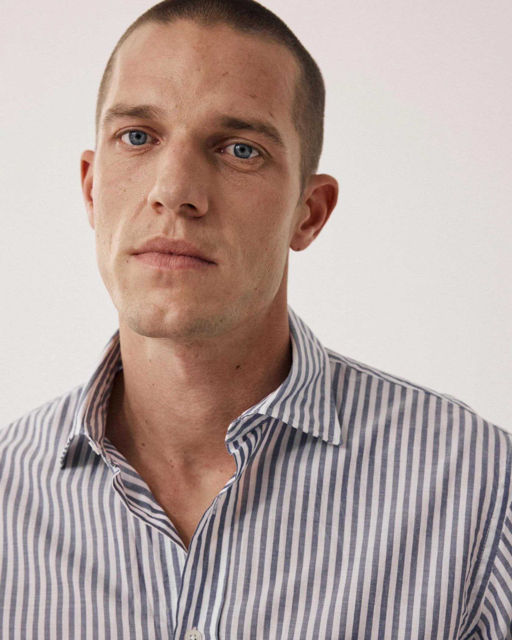 Paul Mussoletta Washed Striped Shirt
