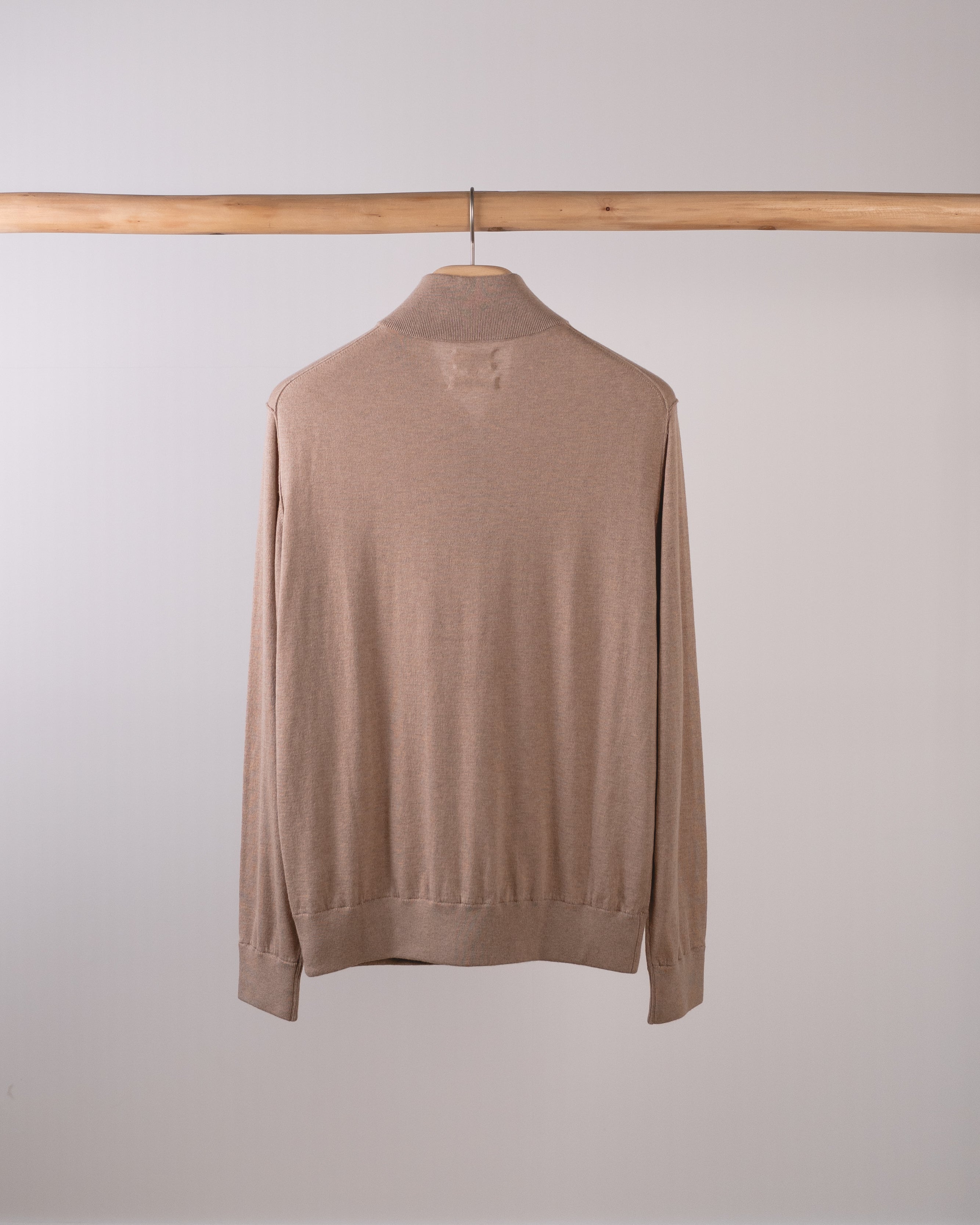 Trucker Half Zip Cashmere Mix Jumper