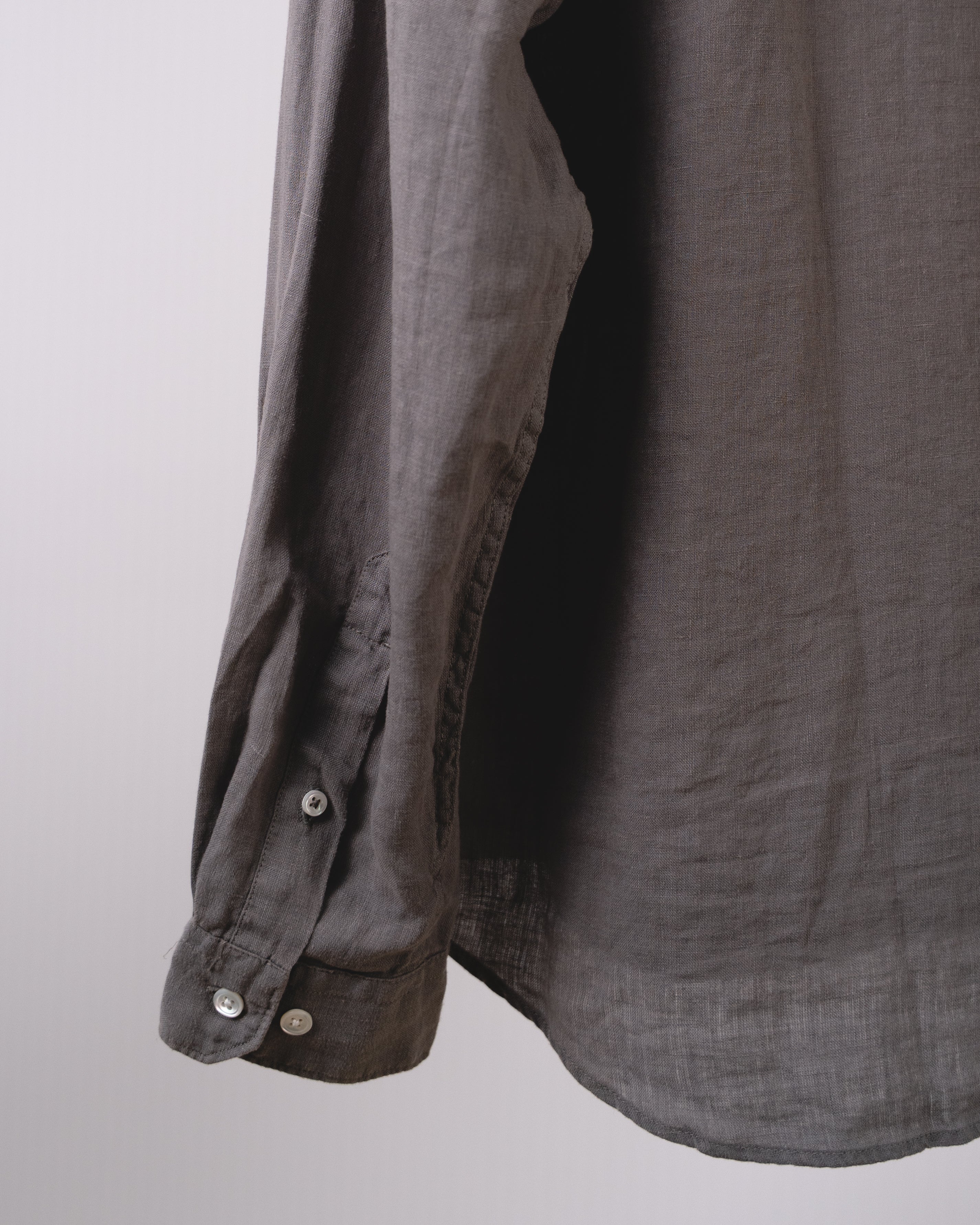 Premium Pat Grandad-Collar Linen shirt