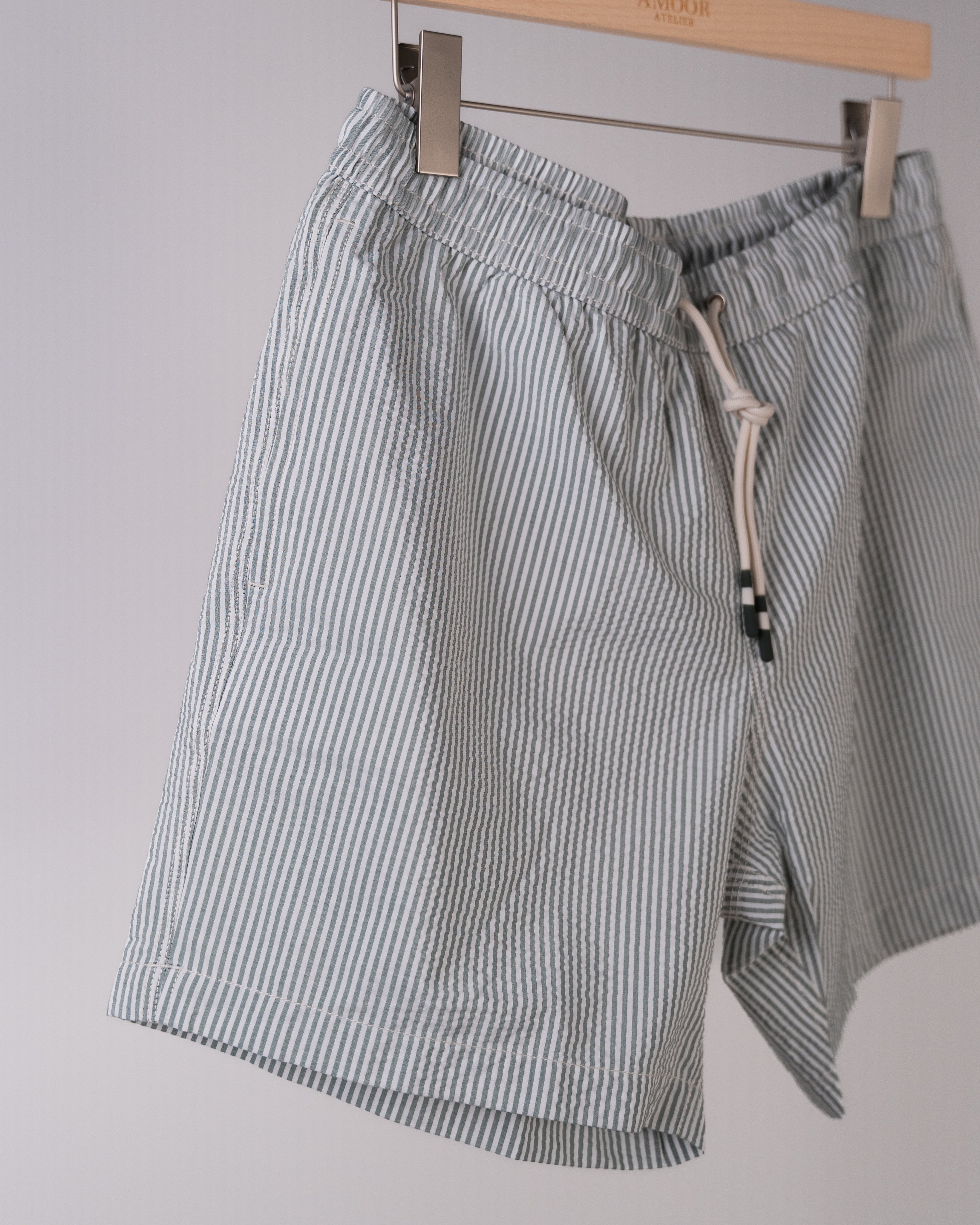 Swim Seersucker Striped Trunks