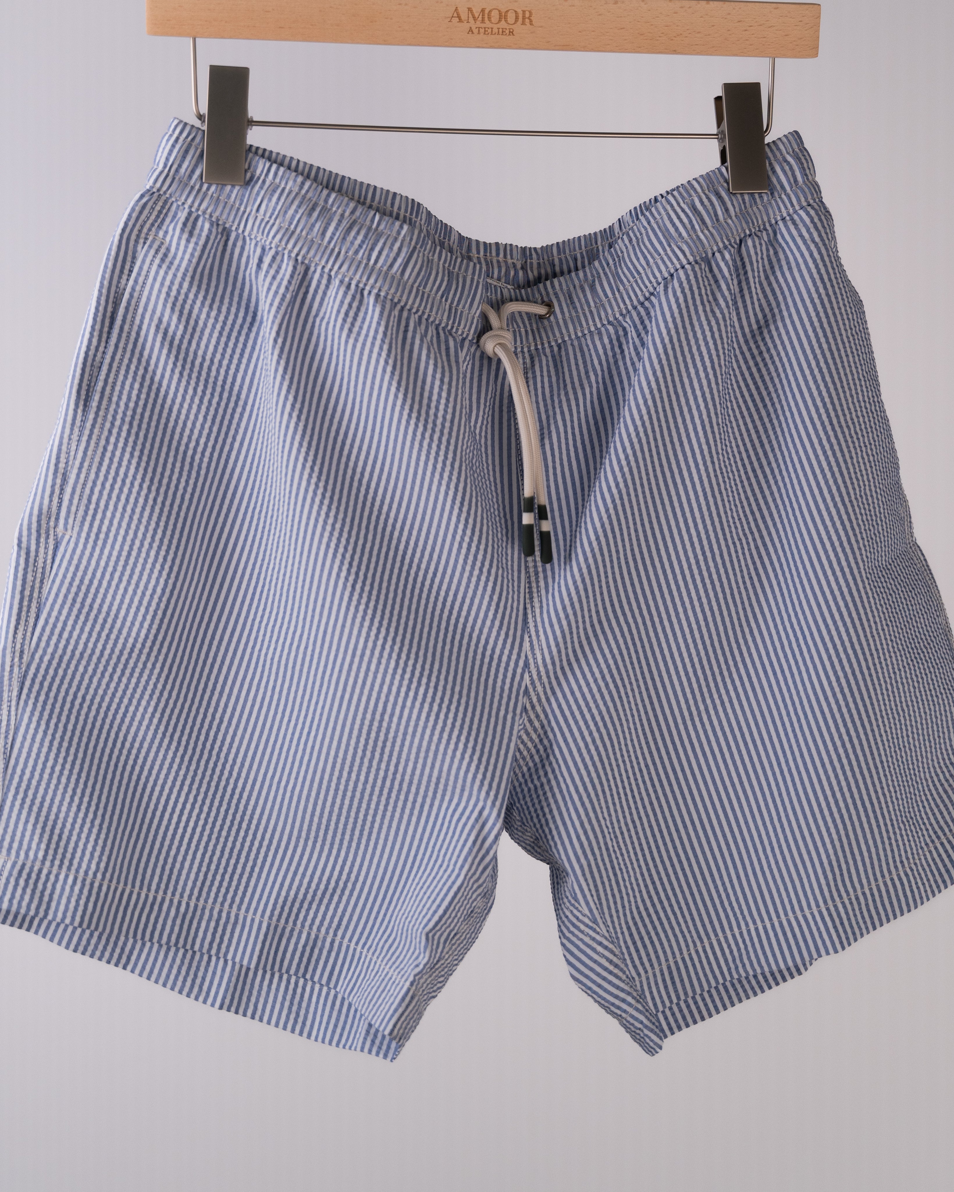 Swim Seersucker Striped Trunks