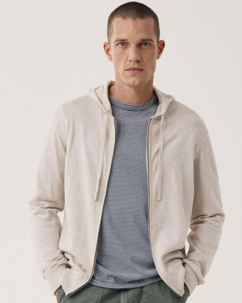 Hoody Zip Up Cashmere Mix