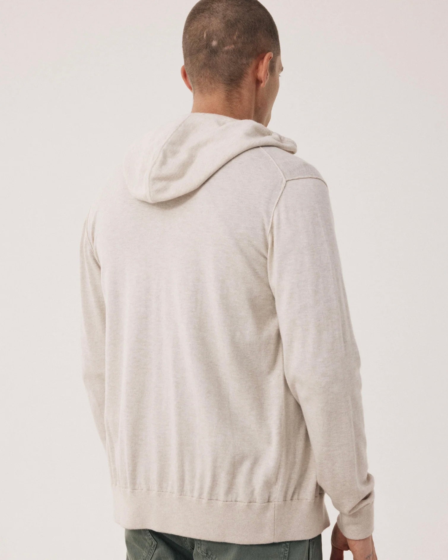 Hoody Zip Up Cashmere Mix