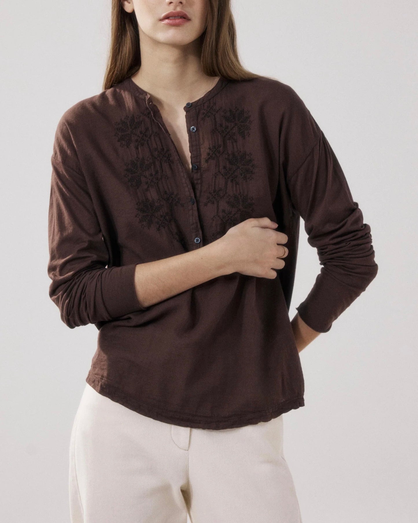 Tuanne Embroidered Cotton Shirt