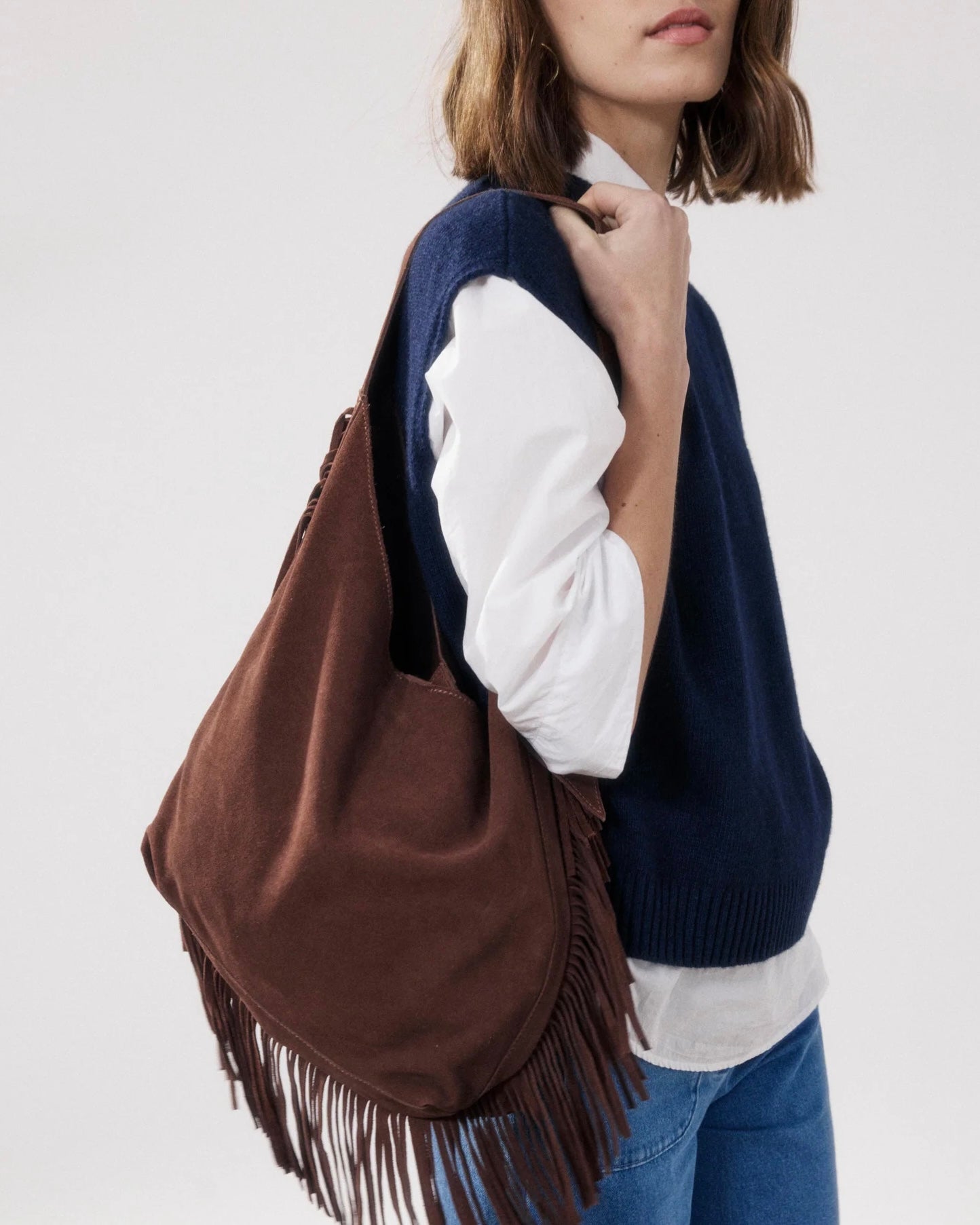 Amanda Suede Leather Bag