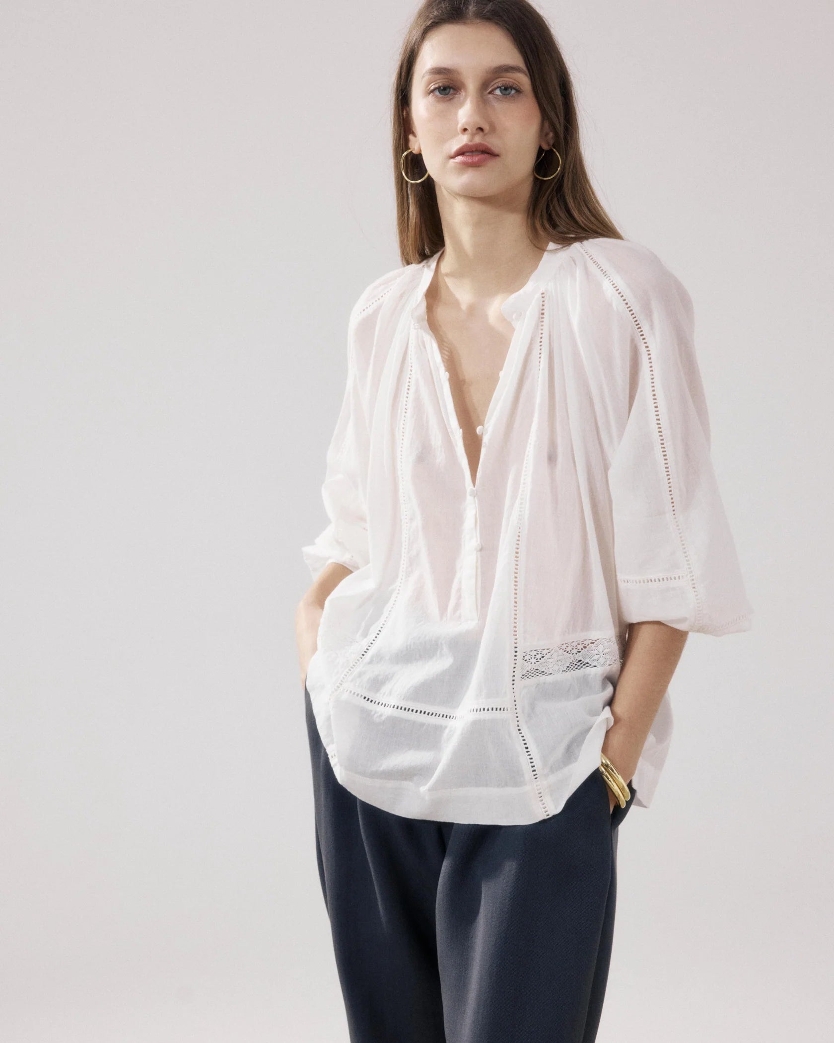 Cora Cotton Voile Shirt