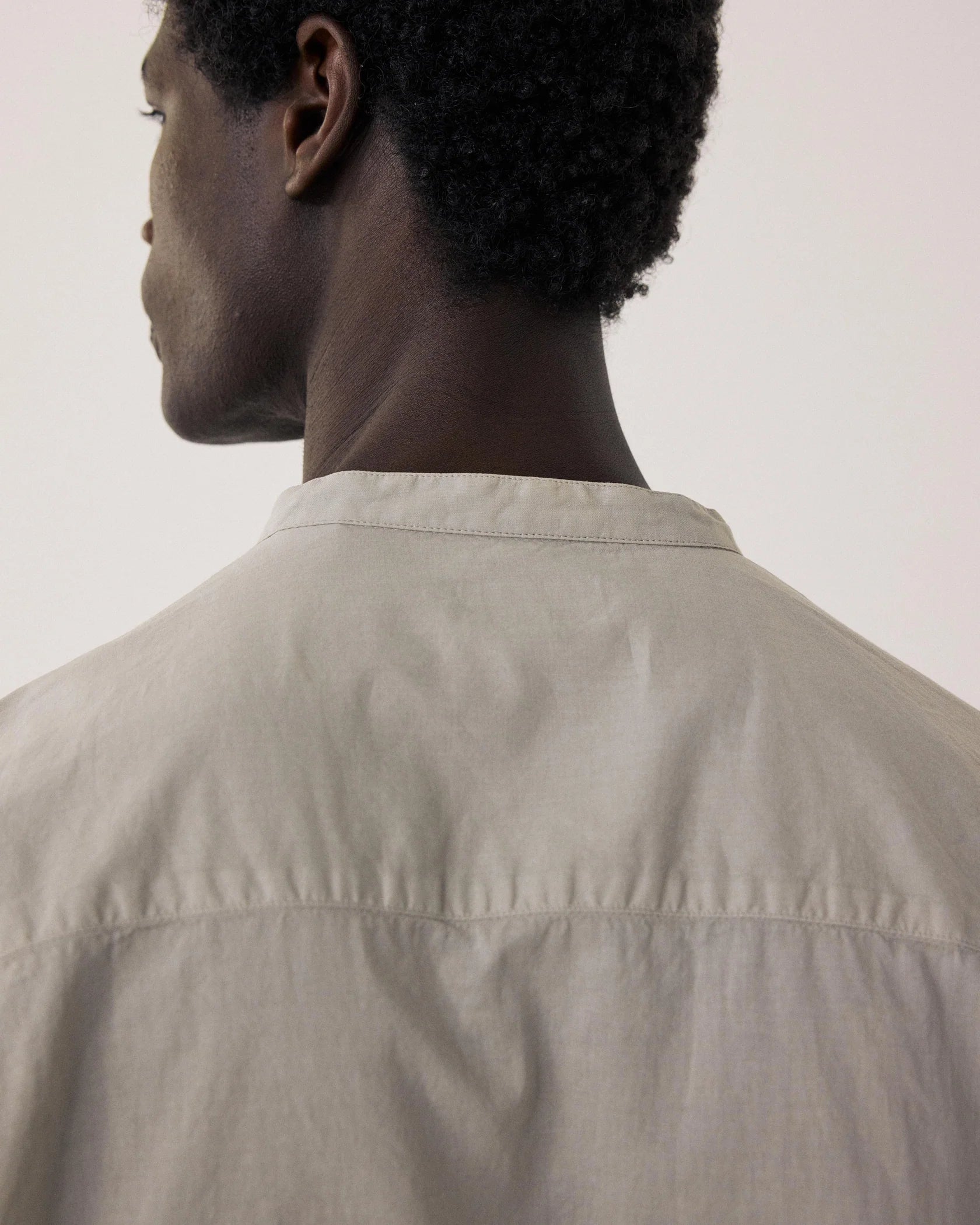 Faldo Pat Grandad-Collar Half Buttoned Shirt